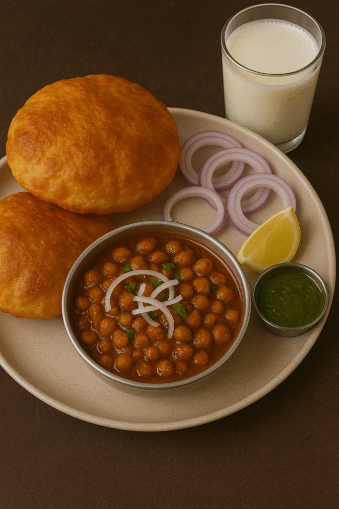 Chole Bhature and Lassi Delight