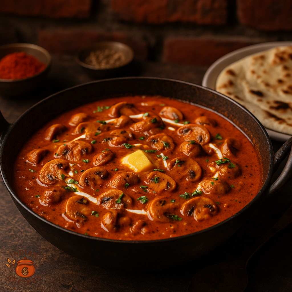 Mushroom-Butter-Masala-Dhaba-Style