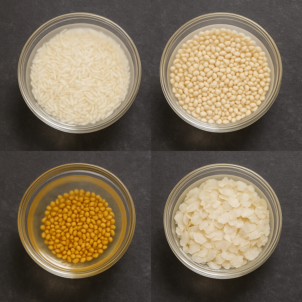 Soaking Ingredients in Glass Bowls